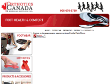 Tablet Screenshot of orthoticscanada.org